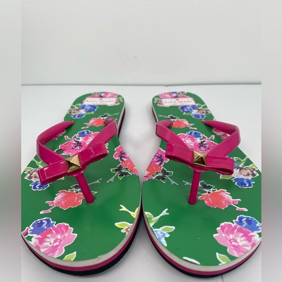 Kate Spade NWOT or Box Summer Nadine Spring Blooms Print Flip Flops - Picture 4 of 8